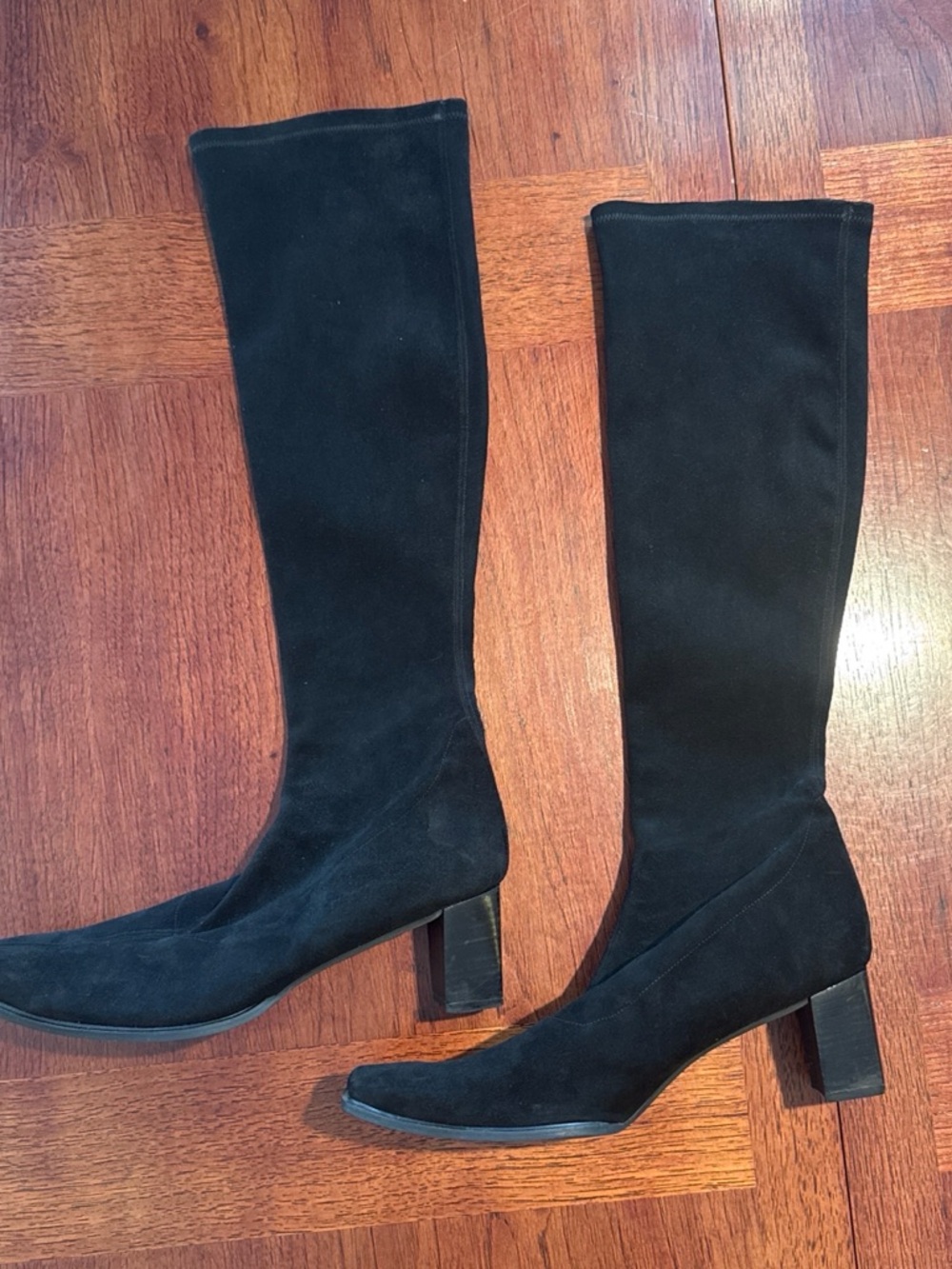 Stuart Weitzman Oslo Black Suede Over-the-Knee Boots